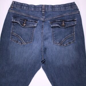 Lee Jeans‎ Womens 33x27 Comfort Elastic Waist Bootcut Casual Denim Flap Pocket